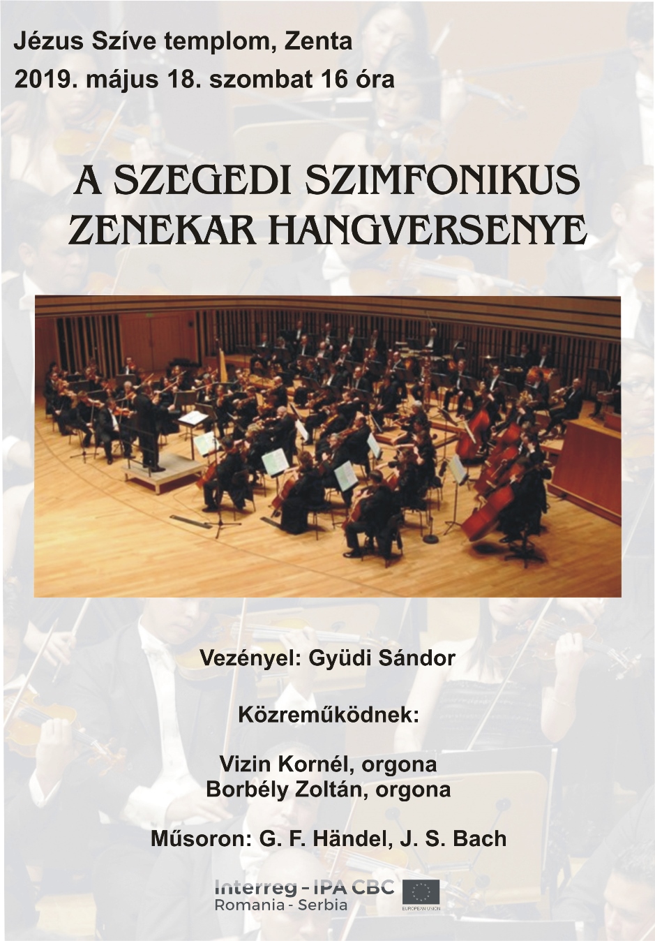 Soloist at the concert of the Szeged Symphonic Orchestra, Heart of Jesus Church, Senta, Serbia (2019) / BWV 1060, BWV 1061
