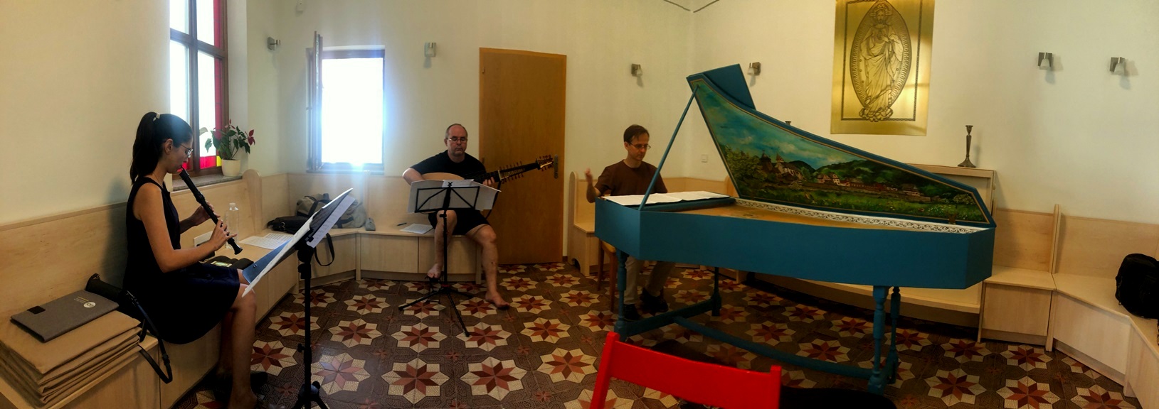 Concert rehearsal with the beautiful Merzdorf harpsichord (2020)