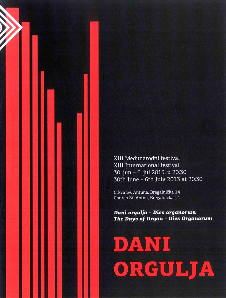 „DIES ORGANORUM”, Crkva Sv. Antuna, Beograd, Serbia (2013) / J.F.Dandrieu, L.N.Clérambault, Ch.Tournemire, L.Vierne
